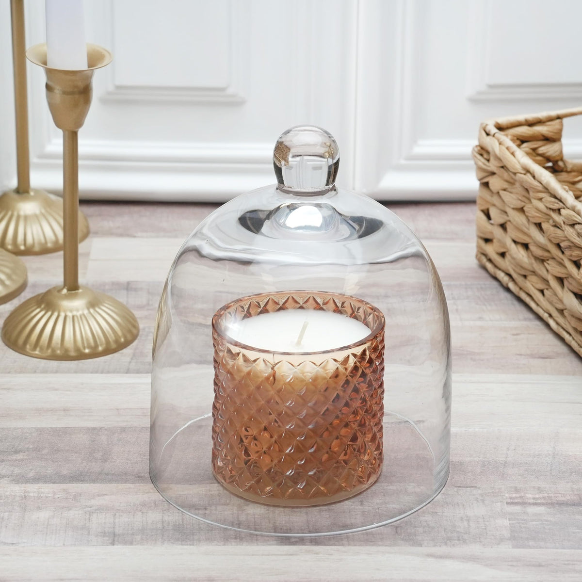 Plymor 6" x 7" Bell Jar Glass Display Dome Cloche (Small - Interior Size 5.75 inch x 5.75 inch)
