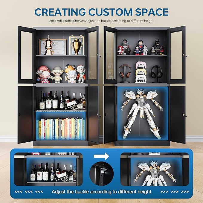PEUKC Display Storage Cabinet