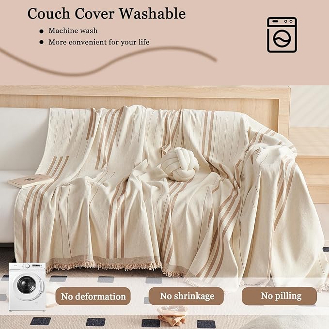 DREAMINGO Couch Cover Washable Chenille Sofa Protector