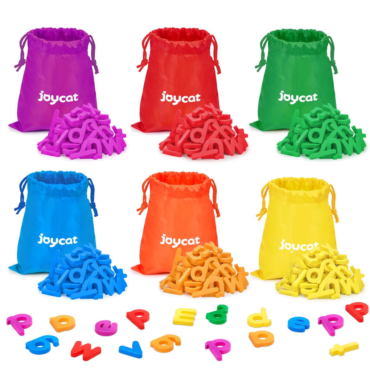 JoyCat Magnetic Letters, 312 Pieces Lowercase Alphabet Fridge Magnets, ABC Magnets for Toddlers Kids, Educational Learning Plastic Letters Set for Kindergarten Classroom