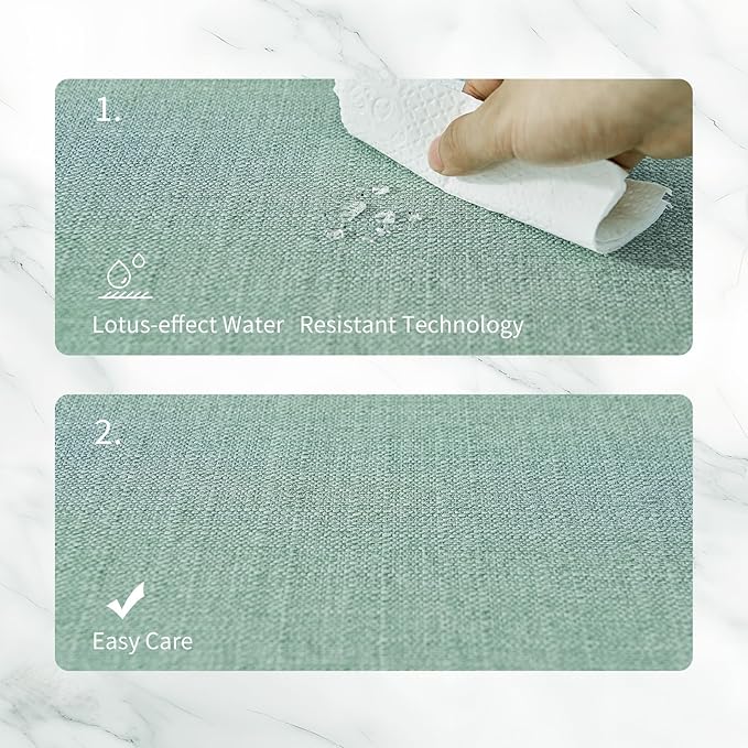 BALCONY & FALCON Placemats Set of 4 Faux Linen Cloth Place Mats Washable