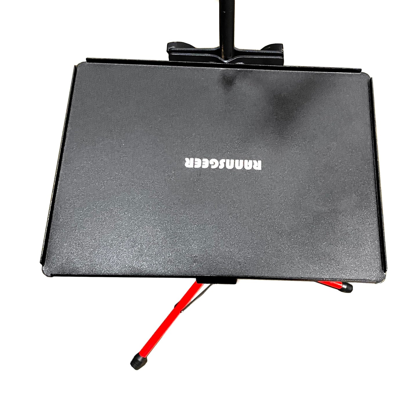 Rannsgeer Microphone Stand Tray, Heavy Duty Steel Clamp-On Accessory Shelf for Mic Stand (10.8 X 7.8)