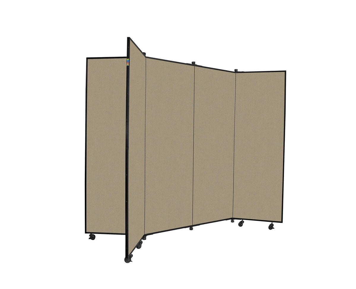 Screenflex Display Towers, Portable Wall Divider Boards for Art Show Partitions, Classroom Panels and Offices - 5'9”H x 6'2"W - 6 Panels - Desert Fabric
