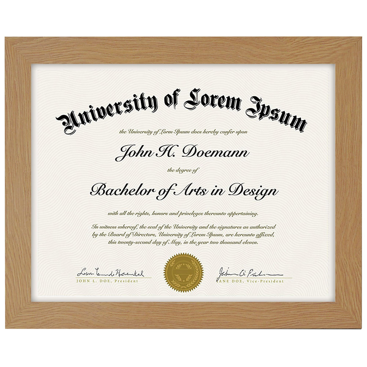 Americanflat 8.5x11 Diploma Frame with Shatter-Resistant Glass - Document Frames with Engineered Wood - Legacy Collection - Certificate Frame for Tabletop and Wall Display - Dark Oak