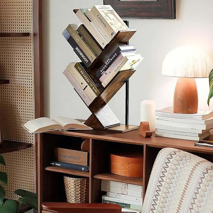 5 Tier Tree Bookshelf Floating Book Shelves