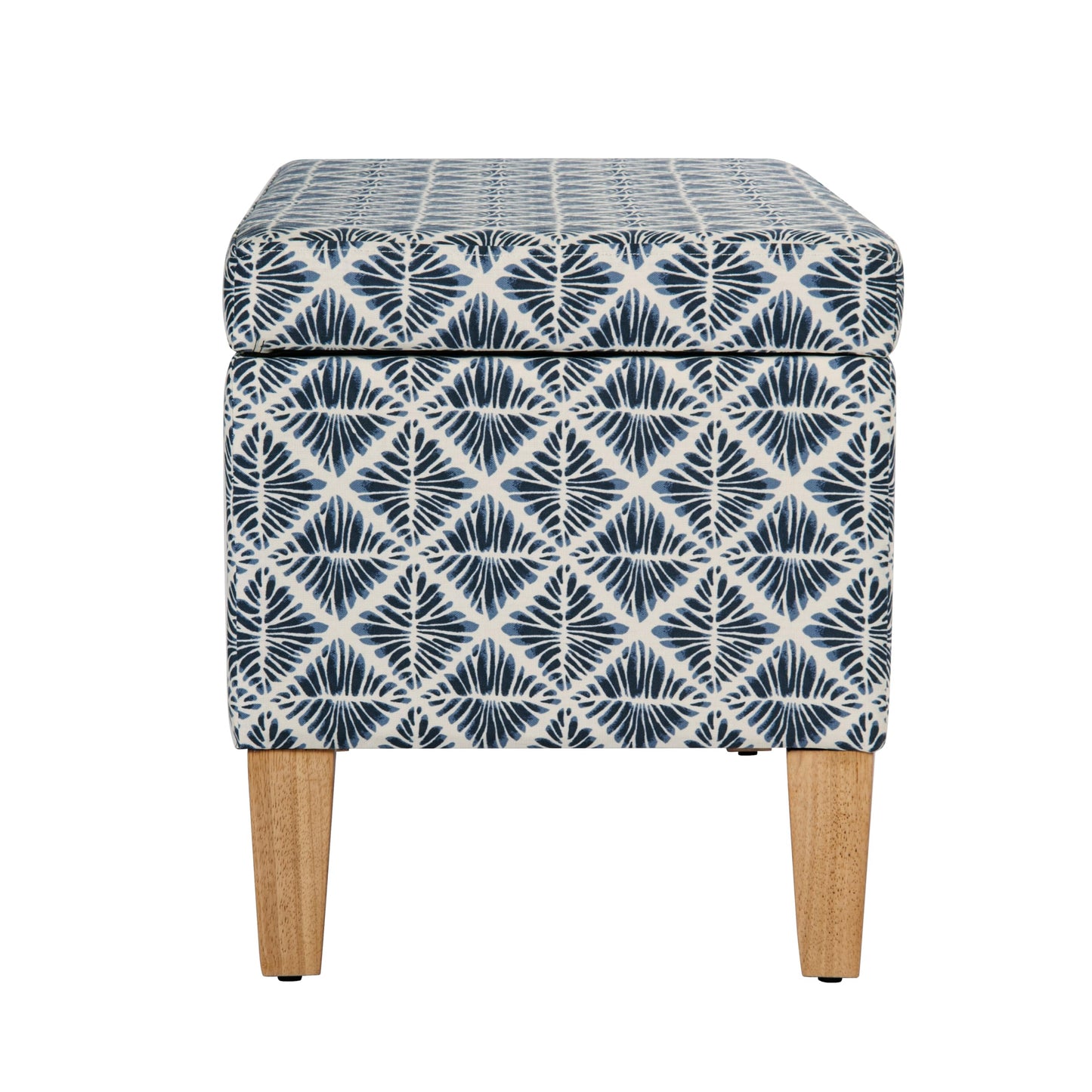 HomePop 36" Decorative Storage Bench - Blue Geometric Pattern
