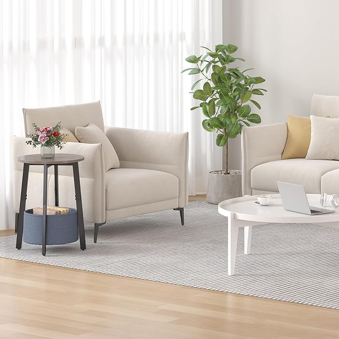 sthmec Small Round Side End Table Set of 2
