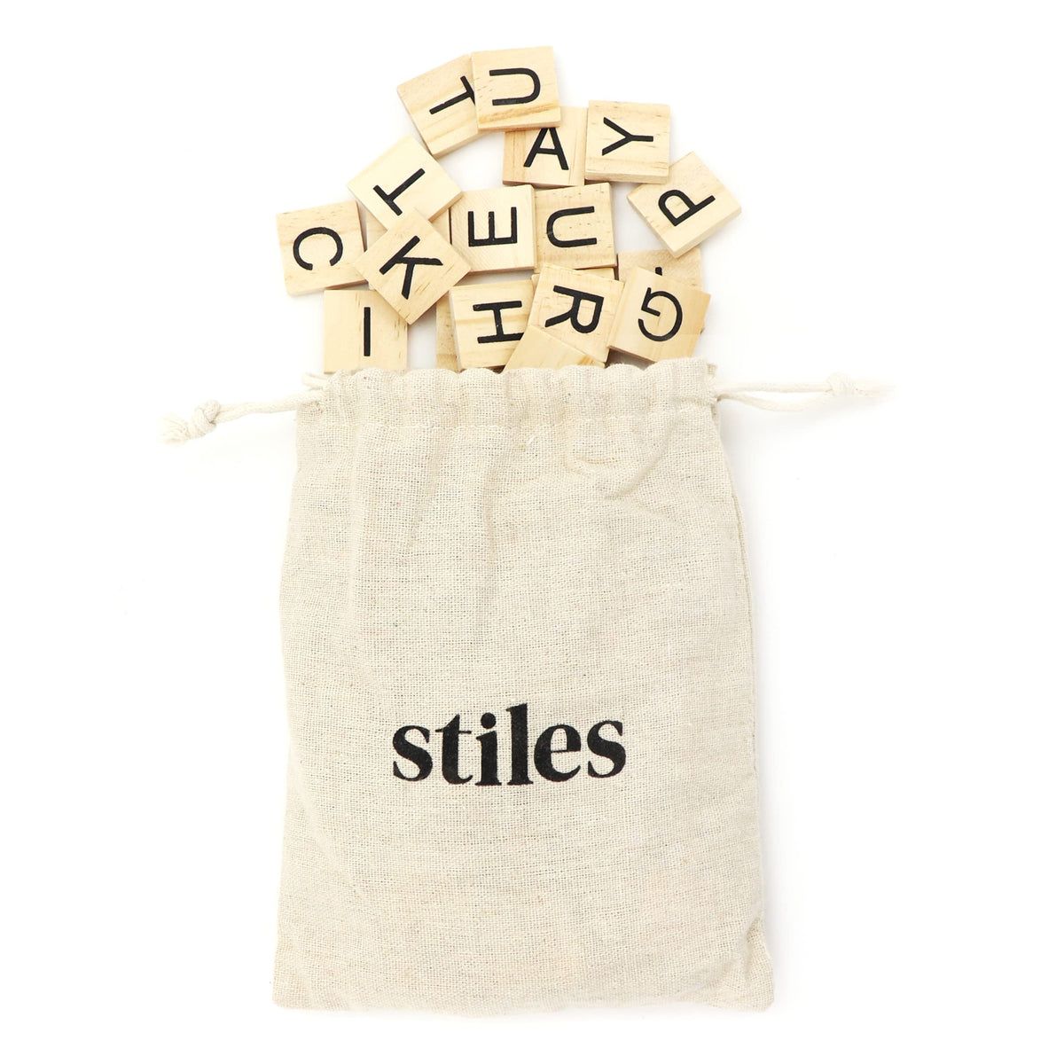 Stiles 100 Piece Magnetic Wooden Letter Tiles - Alphabet Magnets for Whiteboards, Refrigerators & Magnetic Letter Boards - Changeable Letters for Craft & Announcements, Natural