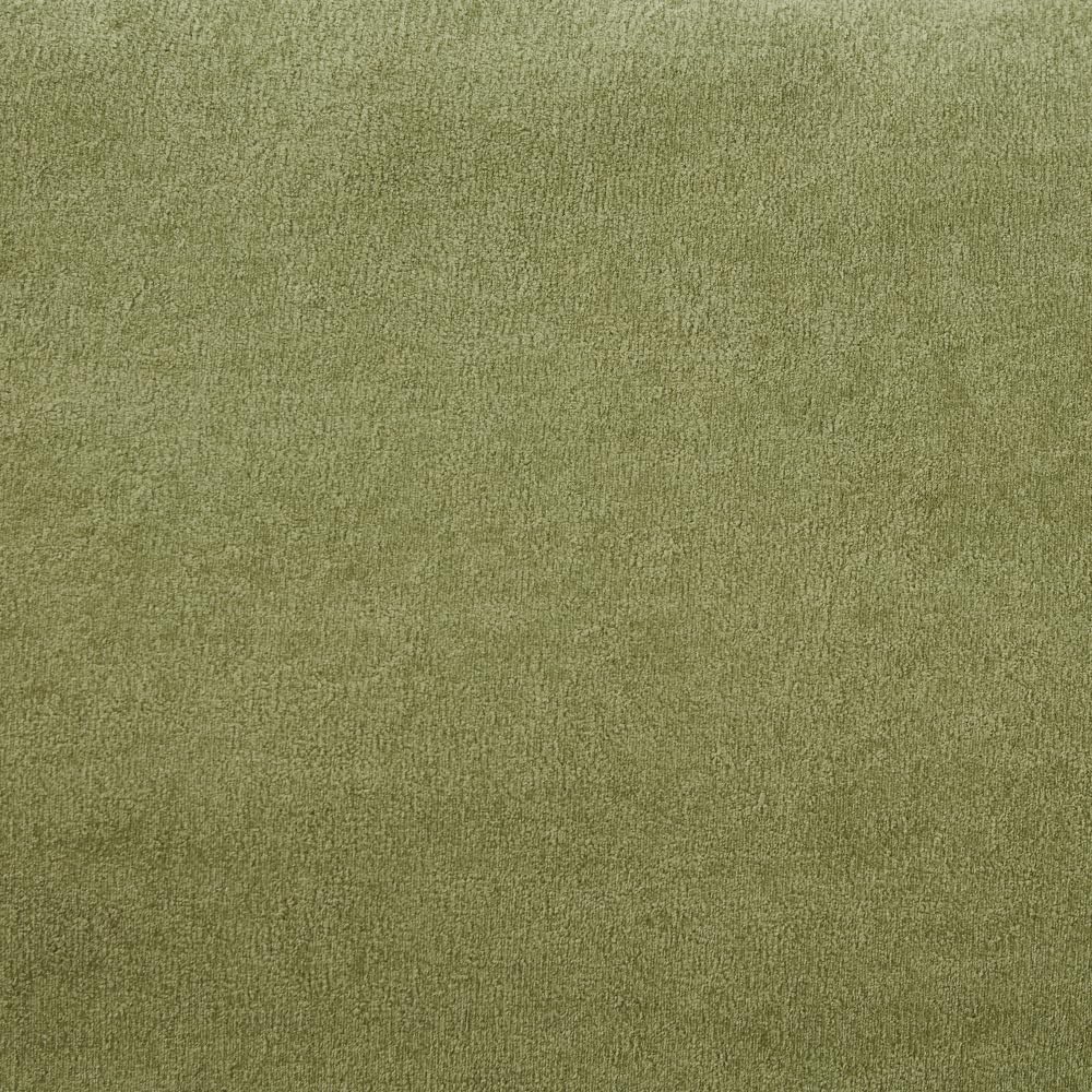 Asmeten Modern Armchair Sofa 47" Cozy Upholstered Sofa Chair with Movable Ottoman, Wide Seat, Curved Armrests and Soft Pillows for Living Room, Bedroom,Green (Green + Chenille + 2 Seat + Foam)