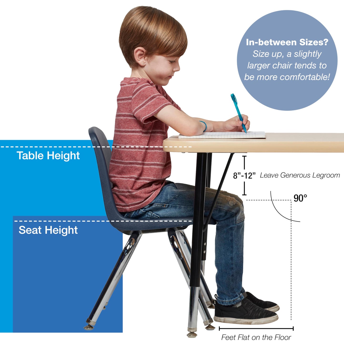 FDP 18" School Stack Chair, Stacking Student Seat with Chromed Steel Legs and Nylon Swivel Glides For In-Home Learning, Classroom or Office - Light Gray (5-Pack), 10371-LG