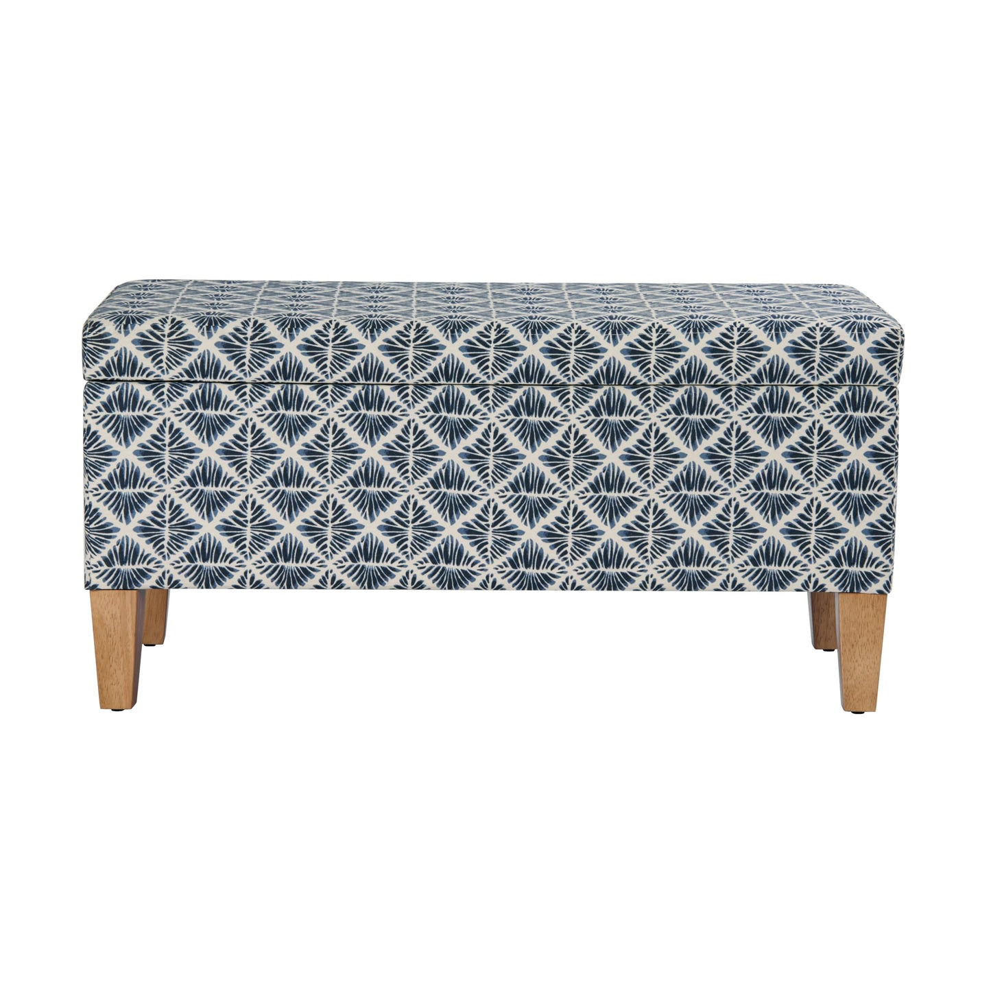 HomePop 36" Decorative Storage Bench - Blue Geometric Pattern