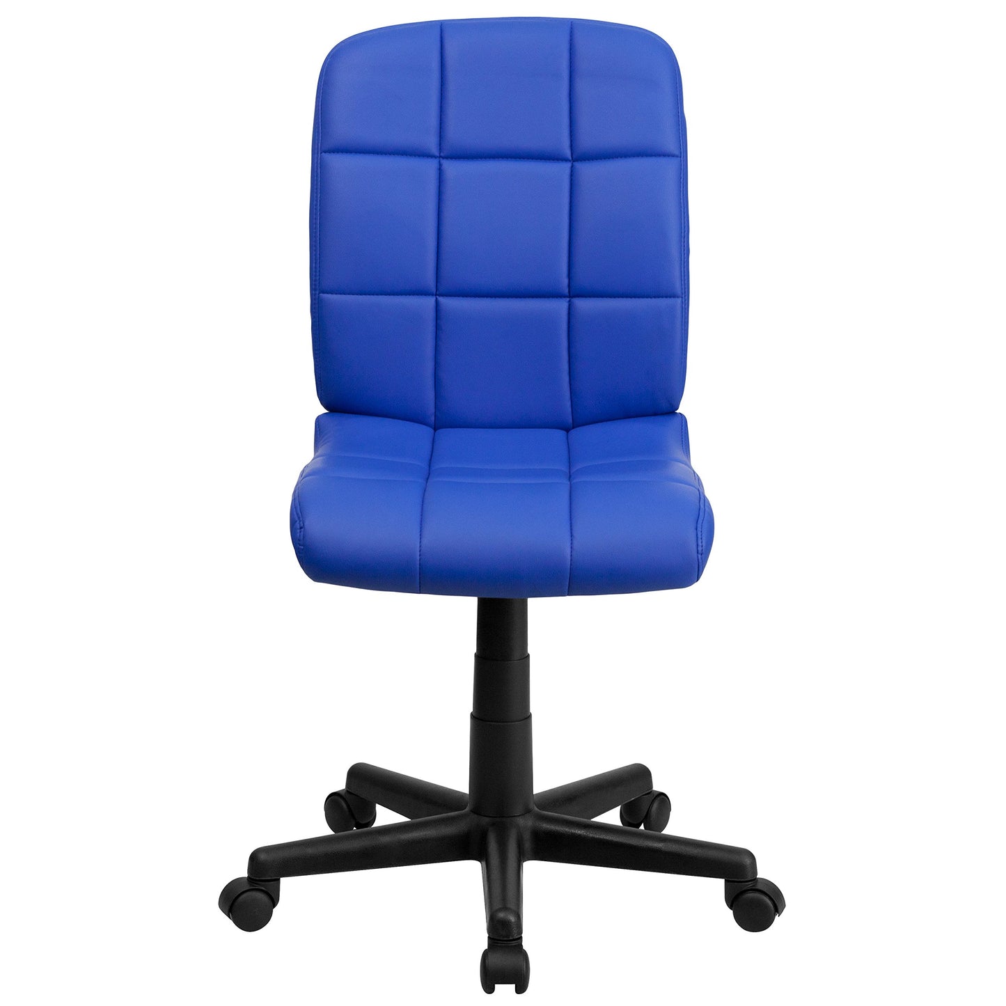 Flash Furniture Clayton Mid-Back Blue Quilted Vinyl Swivel Task Office Chair