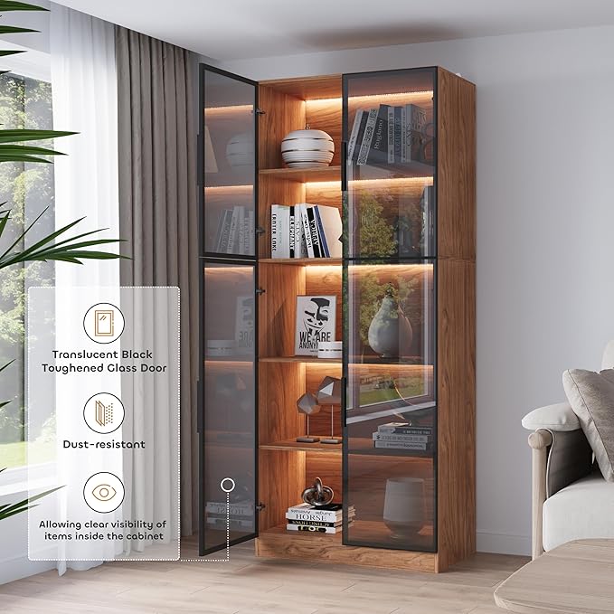 Mekminop Modern Display Storage Cabinet