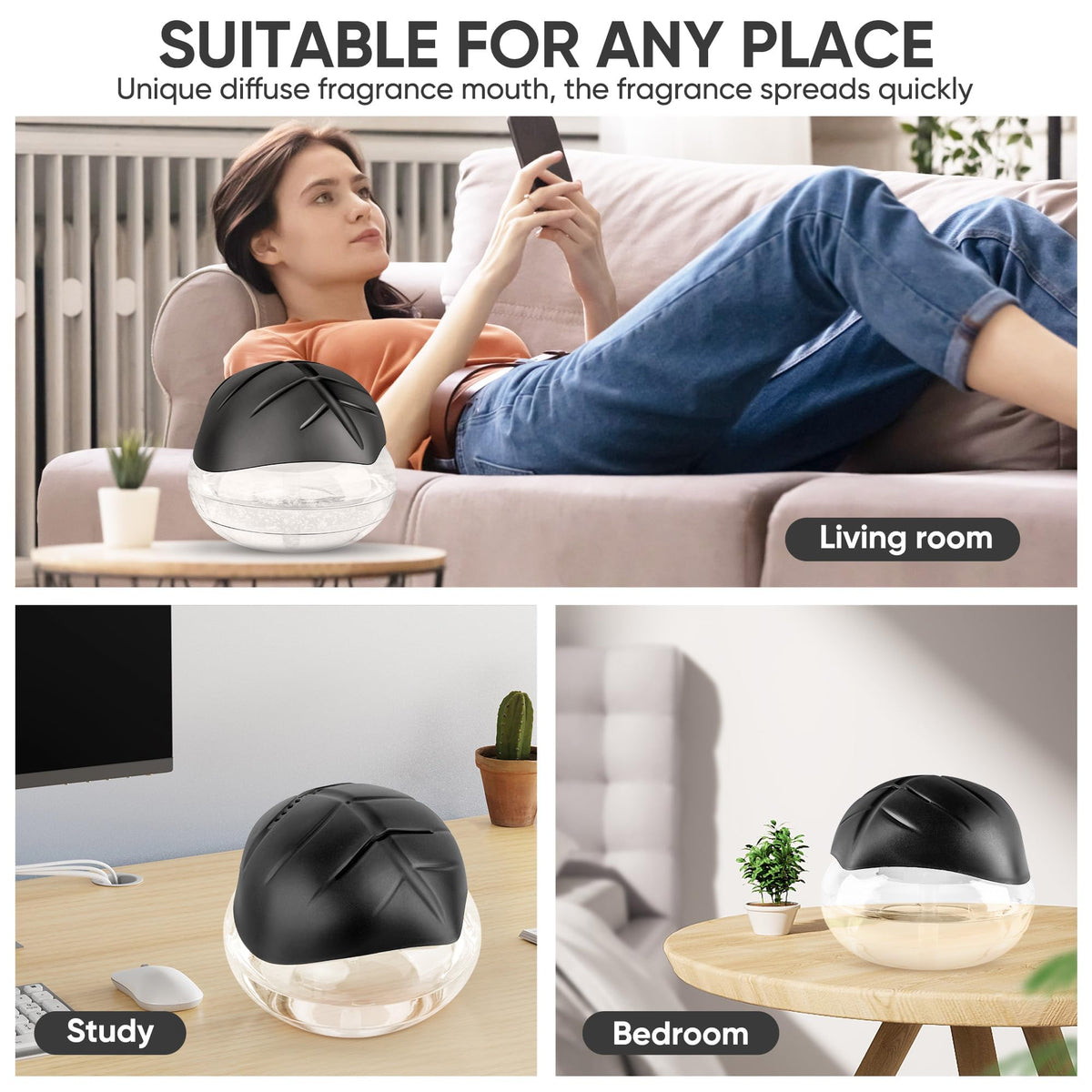 Water Based Air Purifier for Home with Essential Oil Diffuser and Humidifier Function, Rainbow Air Washer with LED Night Light, Freshener for Smoke and Pet Odors, Includes 6x10ml Essential Oils