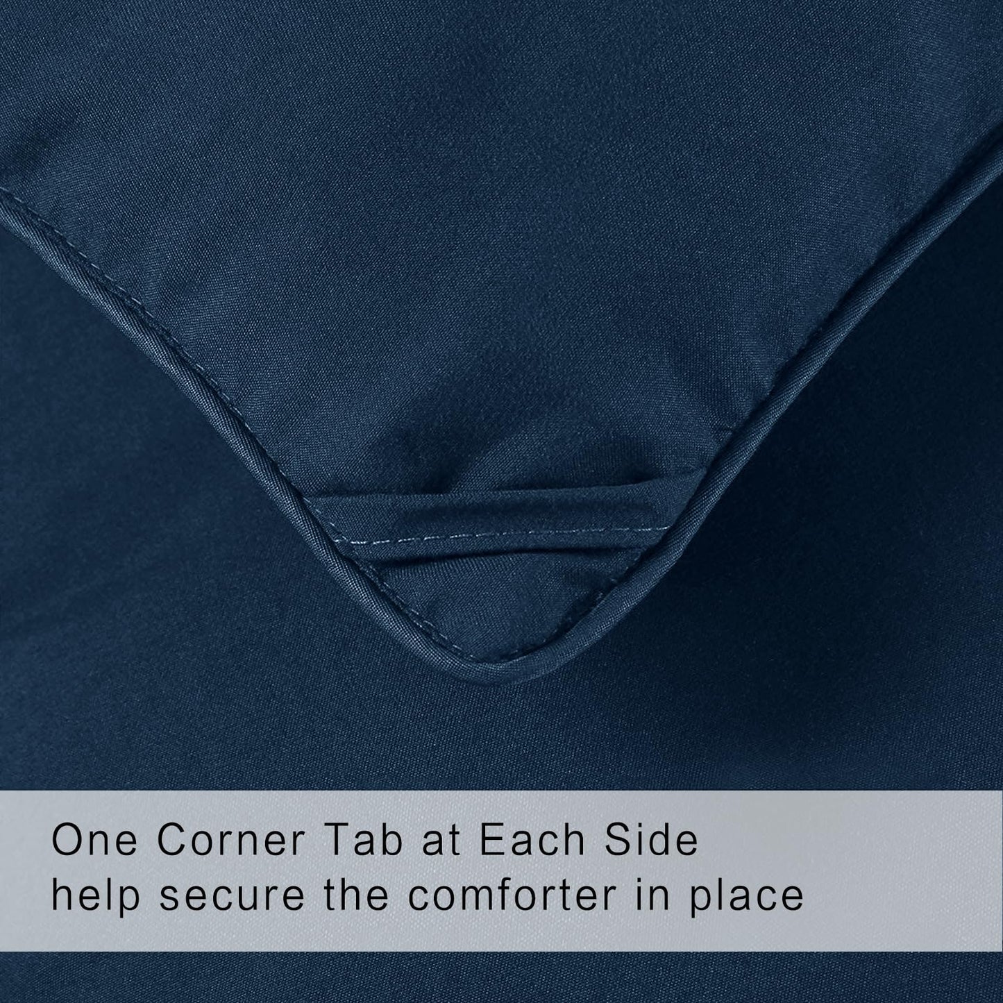 COHOME Premium King Size Comforter, All-Season Quilted Down Alternative Duvet Insert, Luxury Hotel GentleSoft Comforter with Anti-Clump Tech & 8 Tabs - Reversible - Navy Blue 90x102 inches