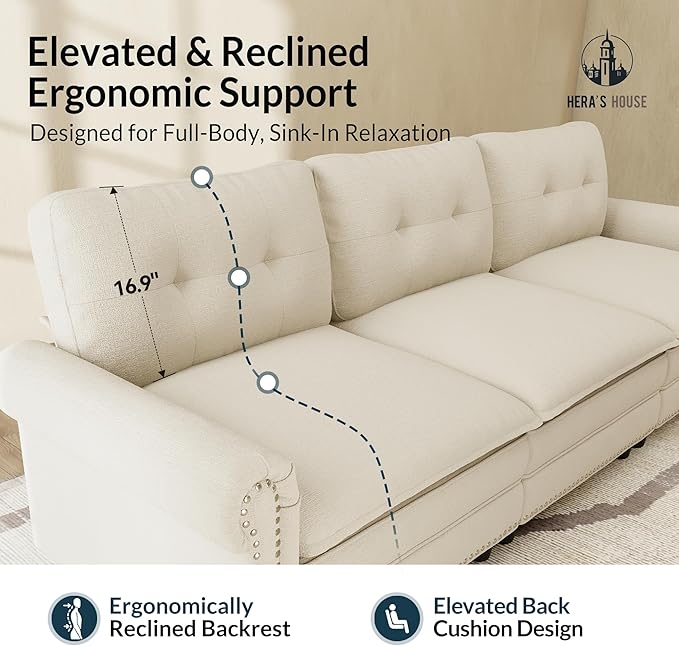 HERA'S HOUSE 2 Pieces Modular Sectional Sofa Sets, Oversized Couch Set