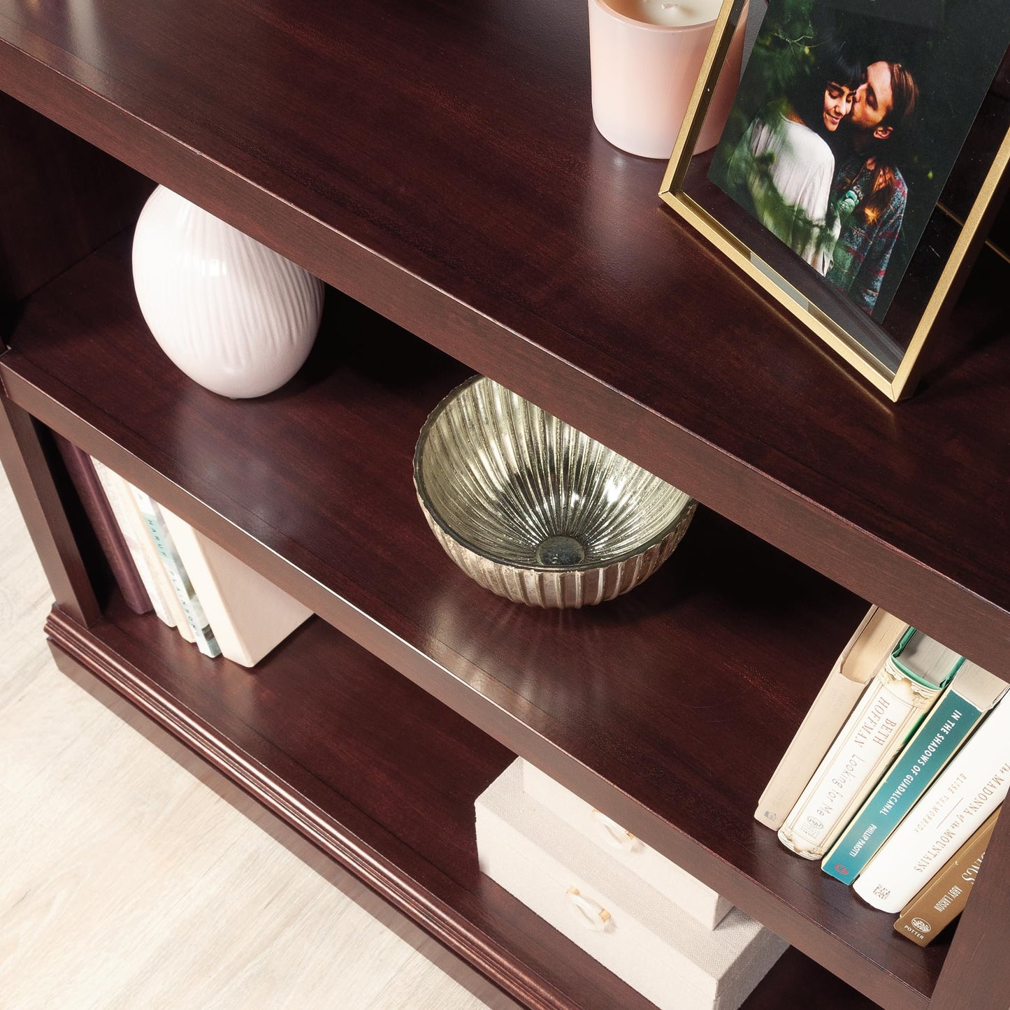 Sauder Miscellaneous Storage 3-Shelf Bookcase/ Book shelf, Select Cherry finish