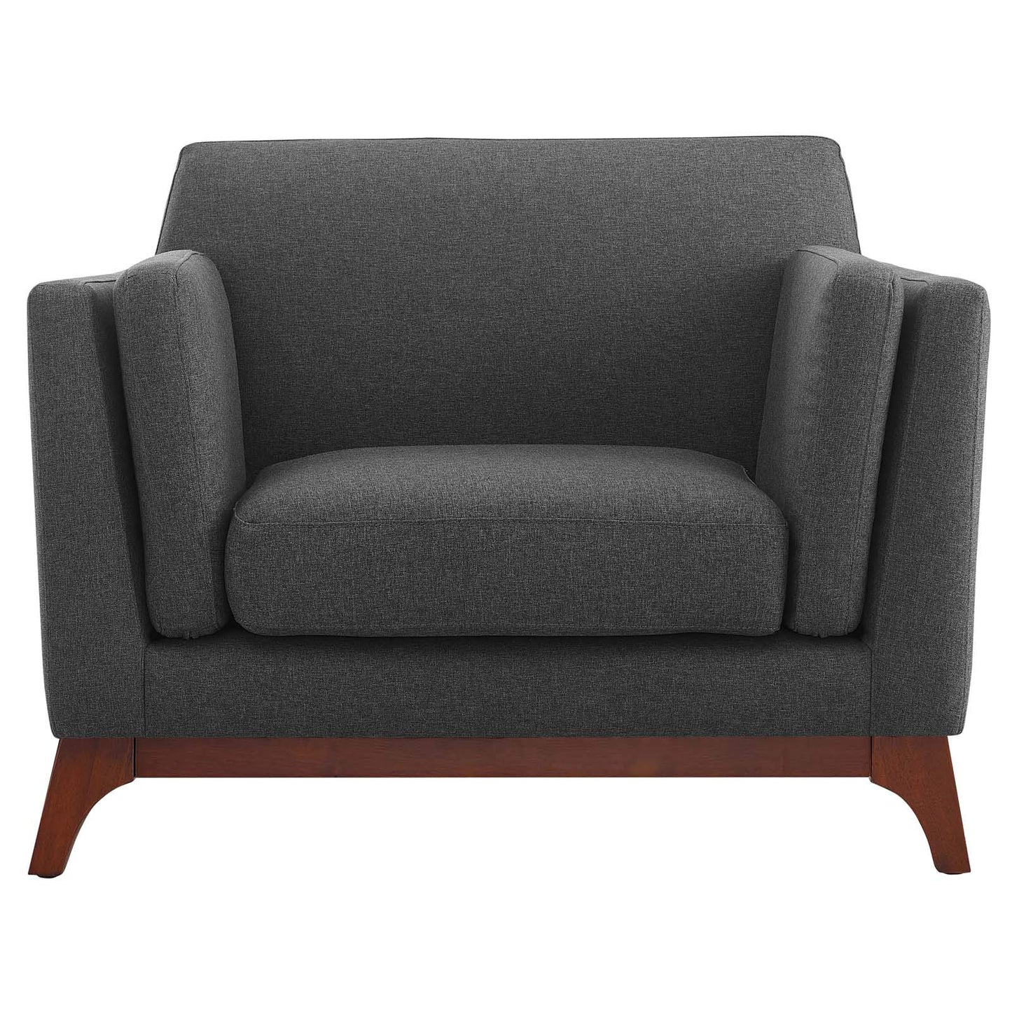 Modway EEI-3063-GRY Chance Upholstered Fabric Armchair, Gray