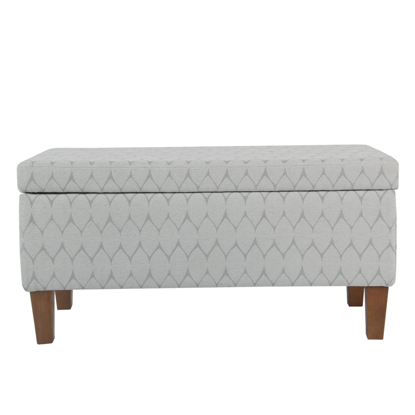 Kinfine 36" Geometric Storage Bench - Gray & Brown