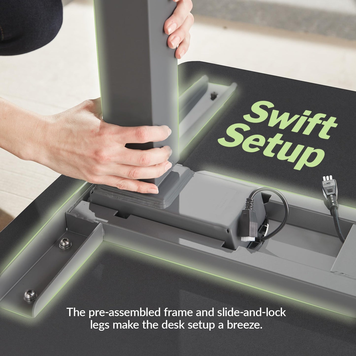 Vari ComfortEdge 72x30 Inch Electric Standing Desk – Height Adjustable Large Office Sit Stand VariDesk with Sloped Edge, Memory Presets, 180 LB Capacity + Tool-Free Assembly (Black)
