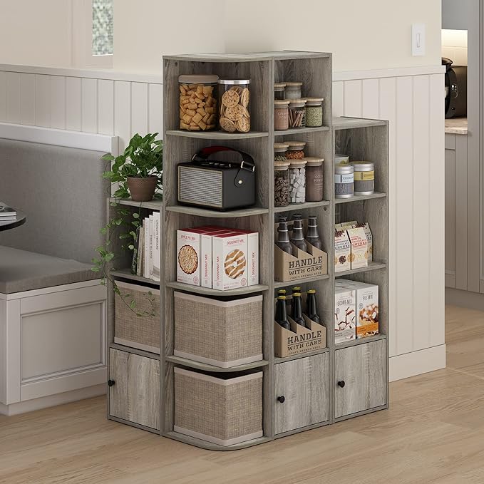 Furinno LUDER Book Shelf, 3-Tier Modern Bookshelf, Bookcase