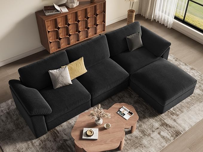EASE MOOSE Oversized Modular Sectional Sofa, Modern Luxury Large L Shape
