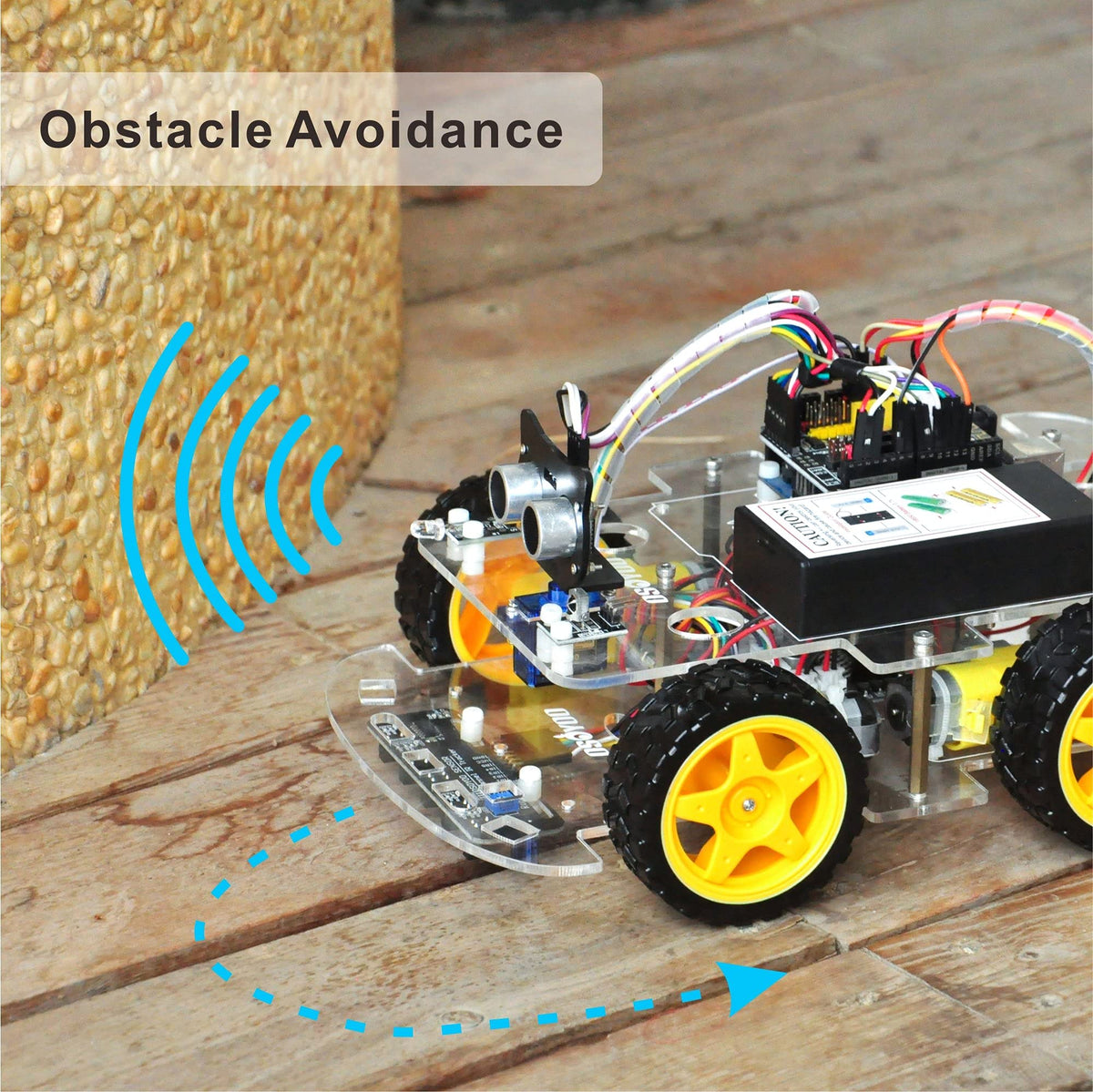 OSOYOO Robot Car Starter Kit for Arduino | STEM Remote Controlled App Educational Motorized Robotics for Building Programming Learning How to Code | IOT Mechanical DIY Coding for Teens Adults