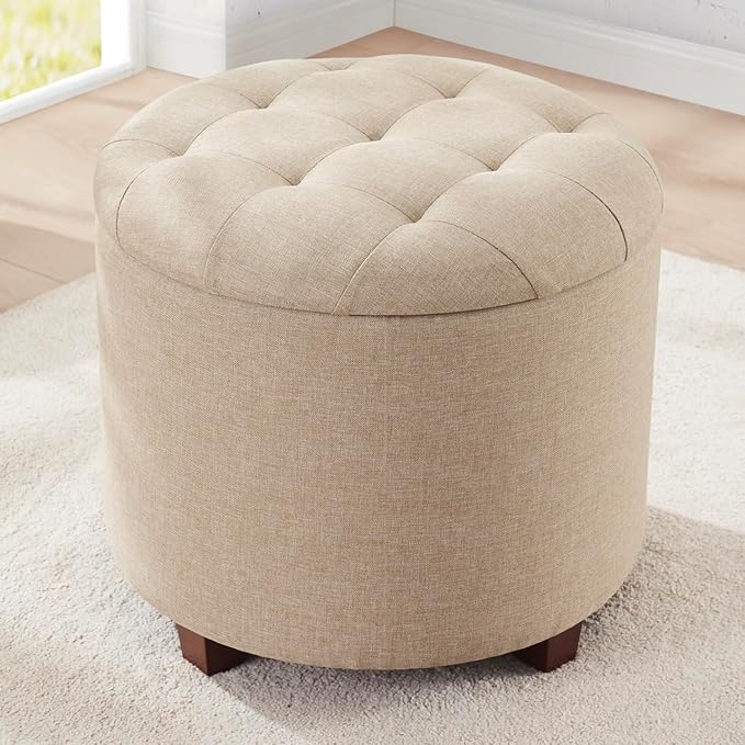 Ornavo Home Round Storage Ottoman