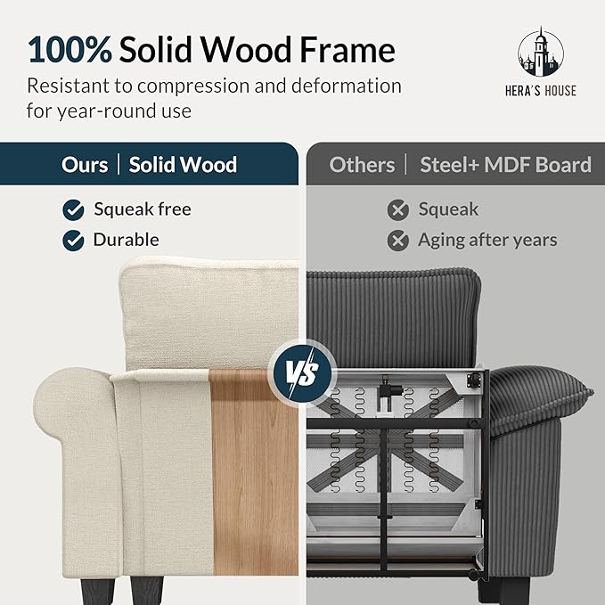 HERA'S HOUSE 3 Pieces Modular Sectional Sofa Sets, Oversized Couch Set