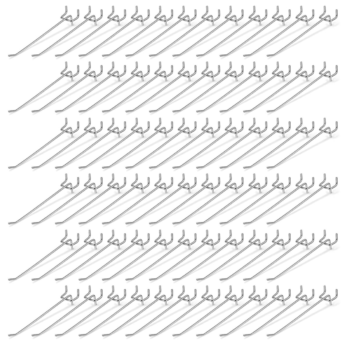IANFAN 100 Pack 6 Inch Pegboard Hooks, Metal Shelving Hooks Organizer, L-Shape Design, Rust Resistant, for Garage Tools Storage