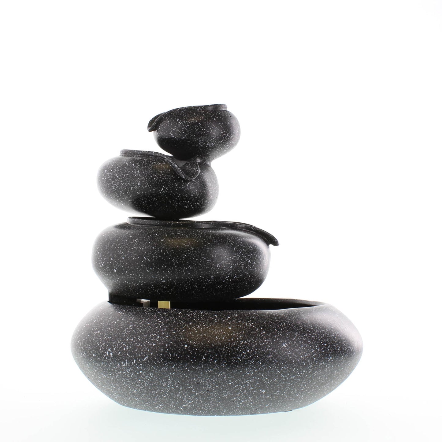 Zingz & Thingz Zen Collection Resin Tabletop LED Water Fountain, Four-Tier, 9.5x9.5x10