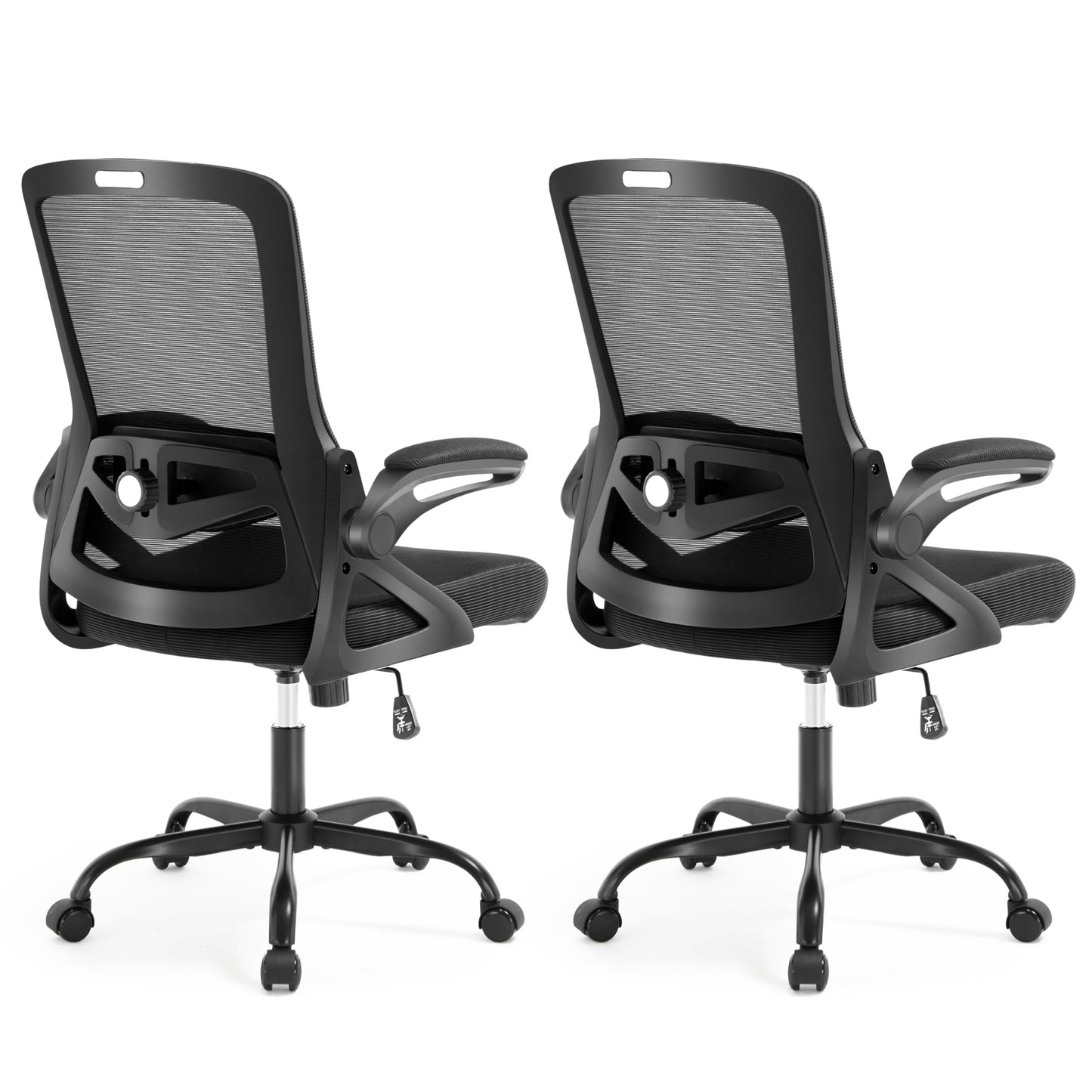 Nexthro Ergonomic Office Chair, Desk Chair with Adjustable Lumbar Support, Breathable Mesh Comfy Computer Chairs with Flip-up Armrests Executive Task Chair for Adults Home Office (2Pcs)