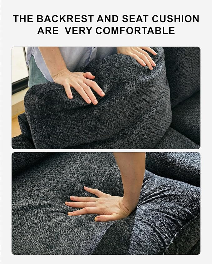Belffin Chenille Corner Seat for Modular Couch. Sectional Sofa Module. Dark
