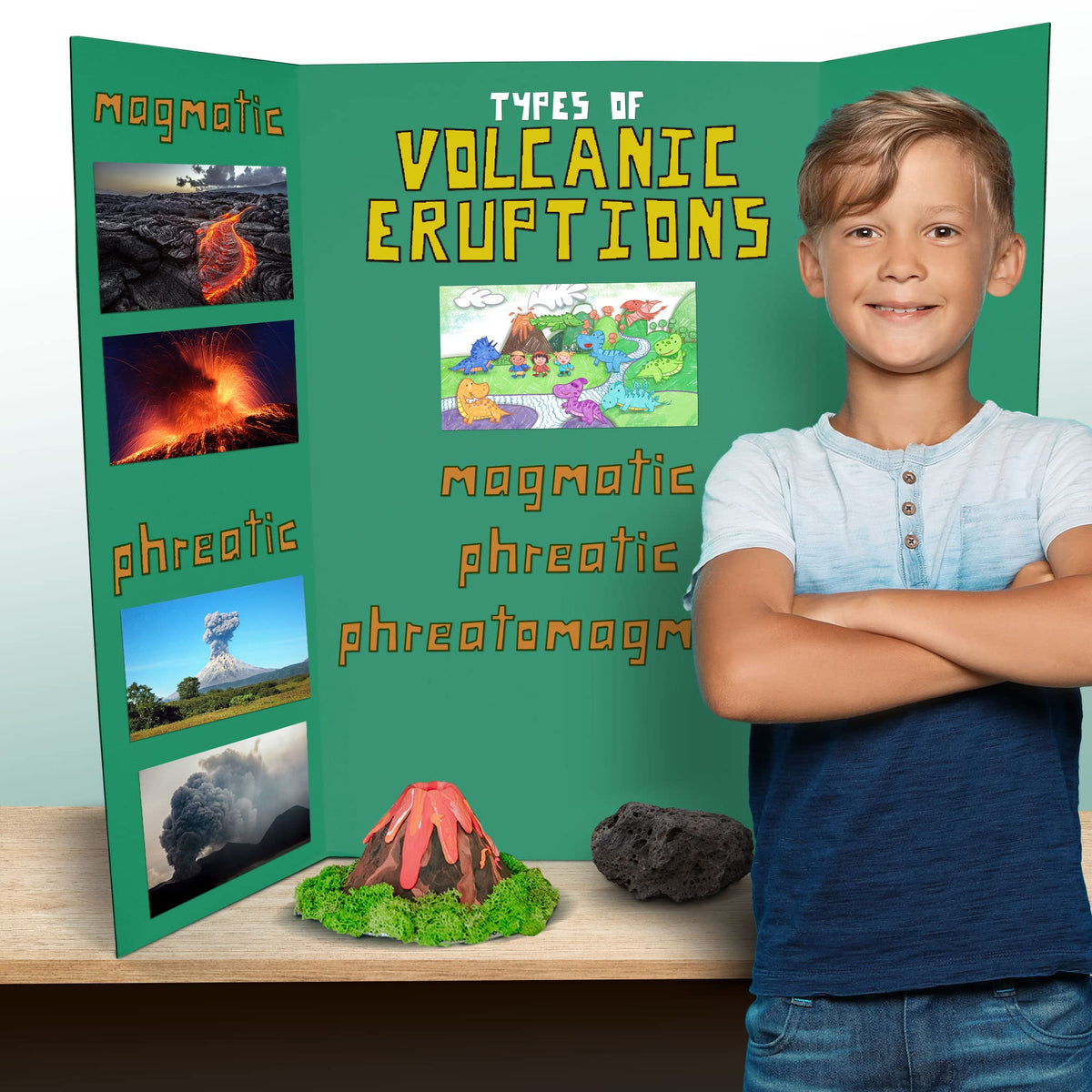 Flipside Products 36” x 48” Project Boards for Presentations, Science Fair, School Projects, Event Displays and Trifold Picture Board, Proudly Made in USA - Green - 10 Pack