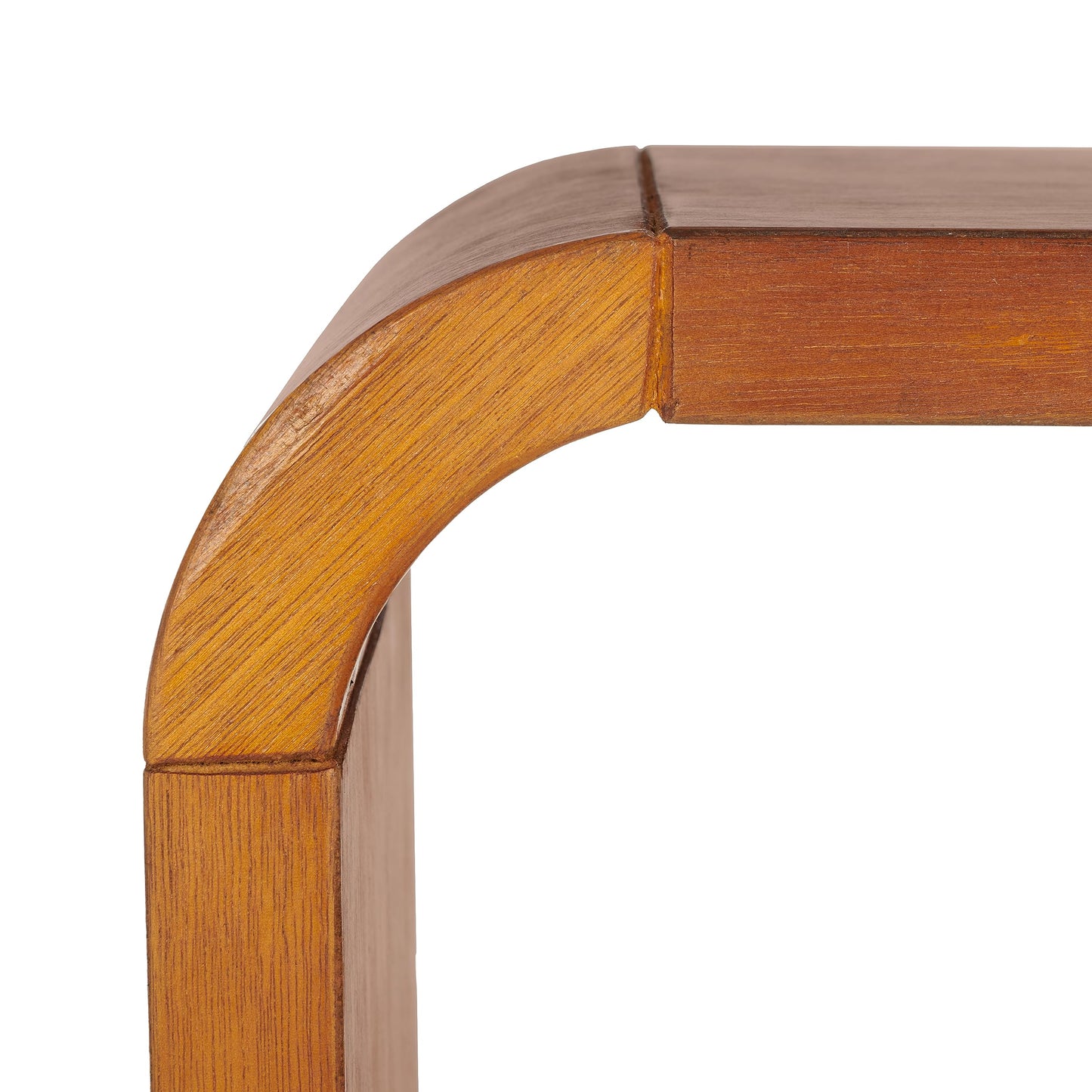 SAFAVIEH Home Collection Liasonya Natural Brown Waterfall Curved Side End Accent Table for Living Room Bedroom (Fully Assembled)