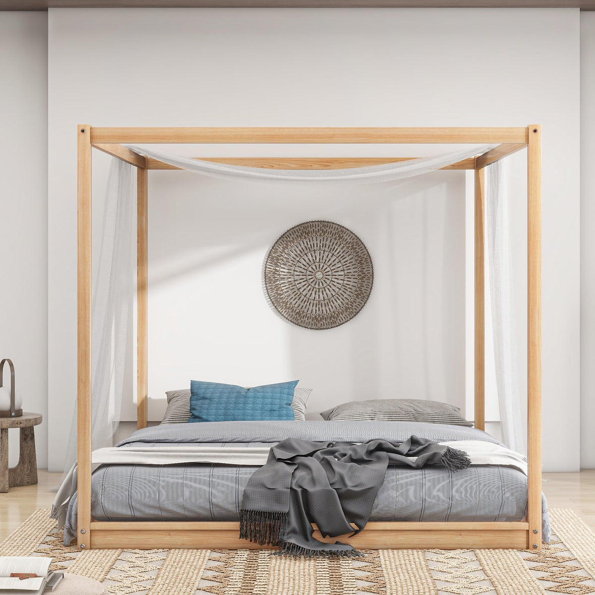 KTATK Linen Upholstered Twin Size Daybed with Twin Trundle,Solid Wooden Sofa Bed Frame w/Button Tufted and Copper Nail on Square Arms,for Bedroom,Living Room,Apartment,Grey