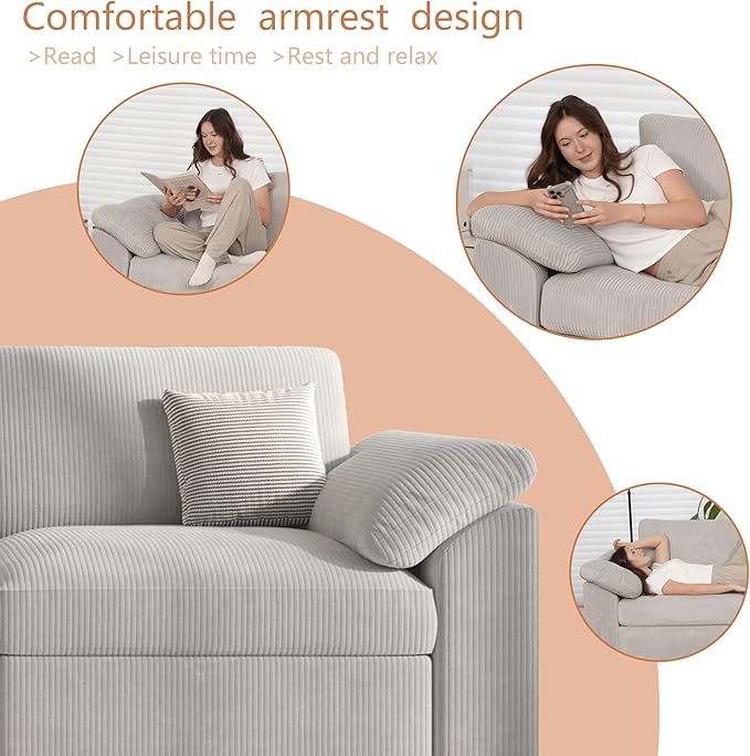 EASE MOOSE Oversized Sectional Modular Sofa, Large U Shape Sectional Couch Wide