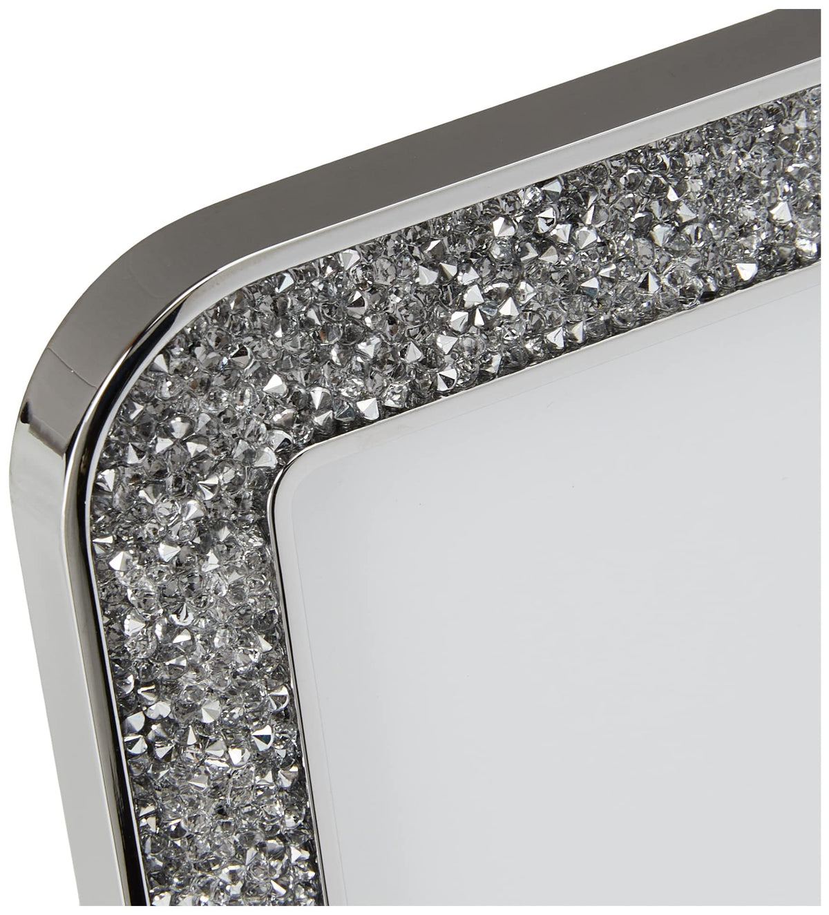SWAROVSKI Minera Picture Frame, Silver-Tone Metal Picture Frame with Clear Swarovski Crystal Accents, For Pictures Measuring 4 x 6 Inches, Part of the Swarovski Minera Collection