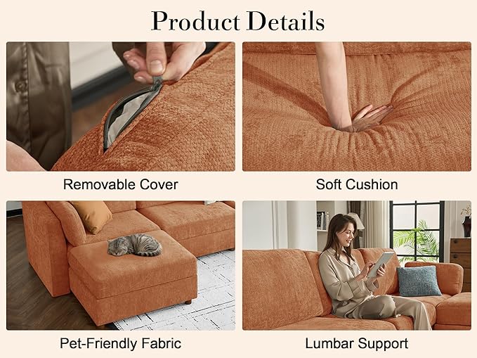 109'' Oversized Modular Sectional Sofa