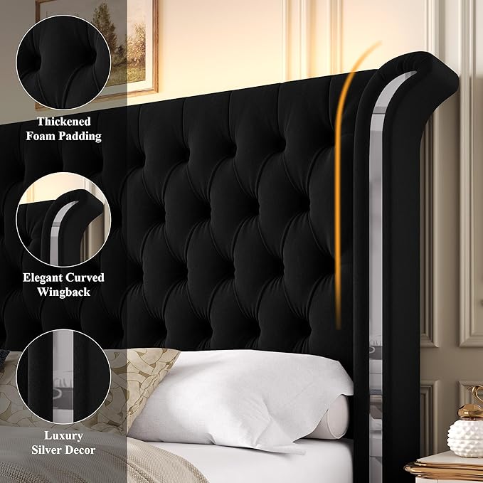 Keyluv King Smart LED Bed Frame