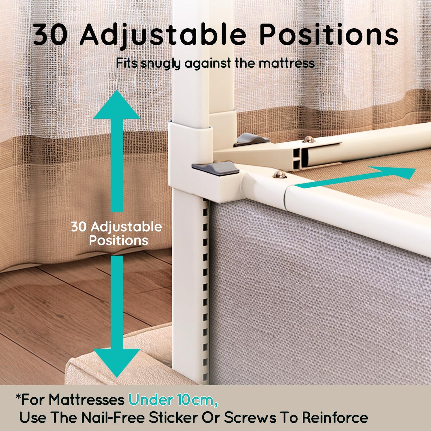 Updated King Size Bed Rail for Toddlers: 3-Side Protection Bedrail with Headbroad for King Bed - Extral Tall Adjustable Child Safety Side Railing Guards for Infants Kids Child(78.7x78.7X 74.8”)