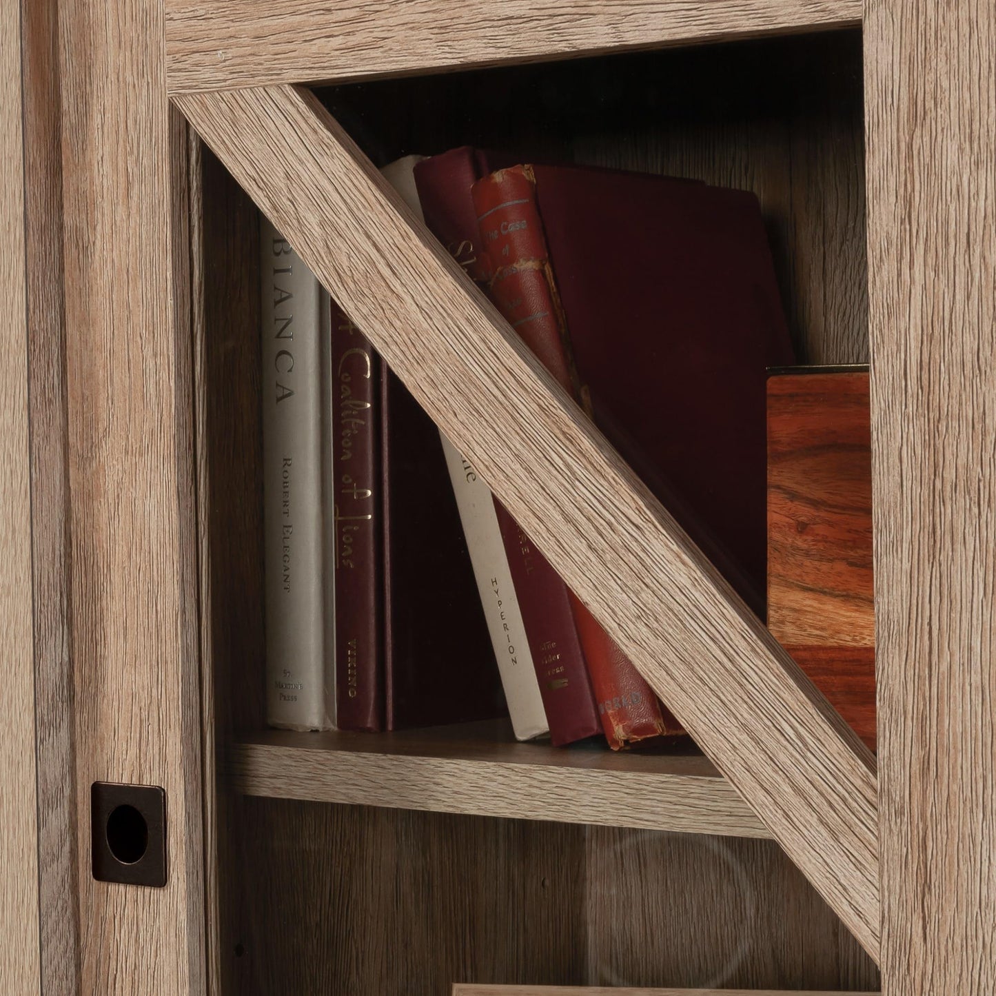 Sauder® Dixon City 33"W Library Hutch, Brushed Oak™