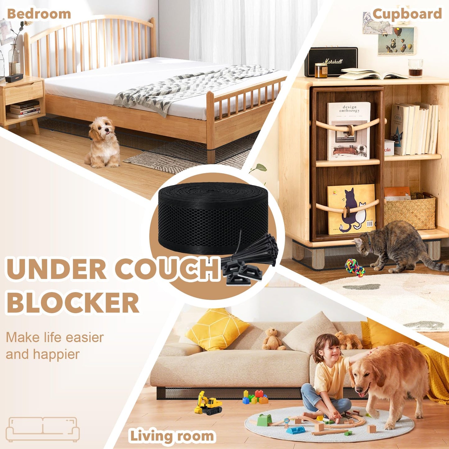 sunoyar Under Couch Blocker, L394 x H3