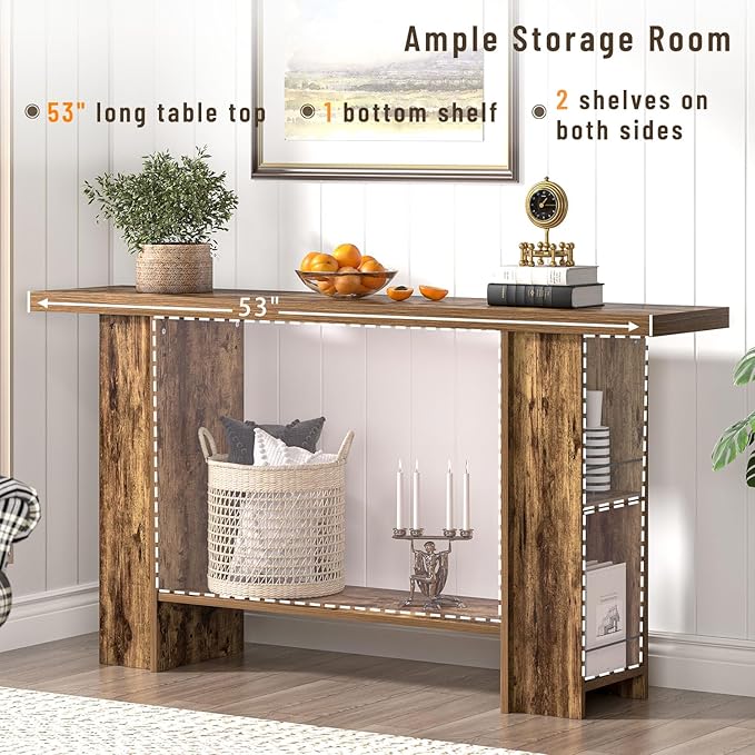 FOLUBAN Console Table for Entryway, Farmhouse Sofa Table