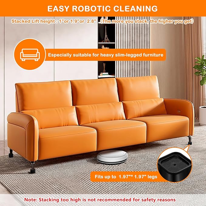 shouwuhho 9 Pack Furniture Risers Adjustable Bed Risers Heavy Duty Lifts Height