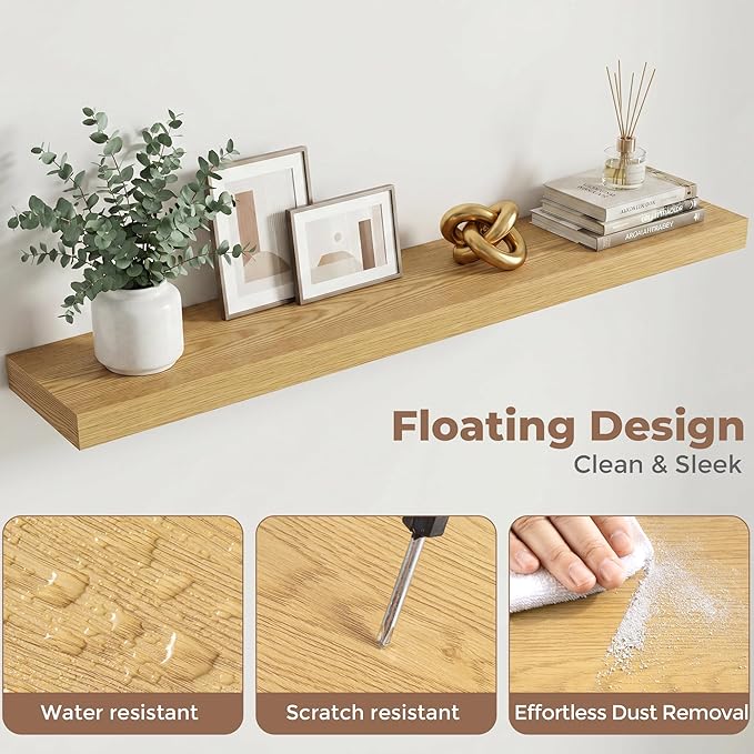 FLYJOE Floating Shelves for Wall, 48 Inch Floating Shelves Set of 1, Kitchen
