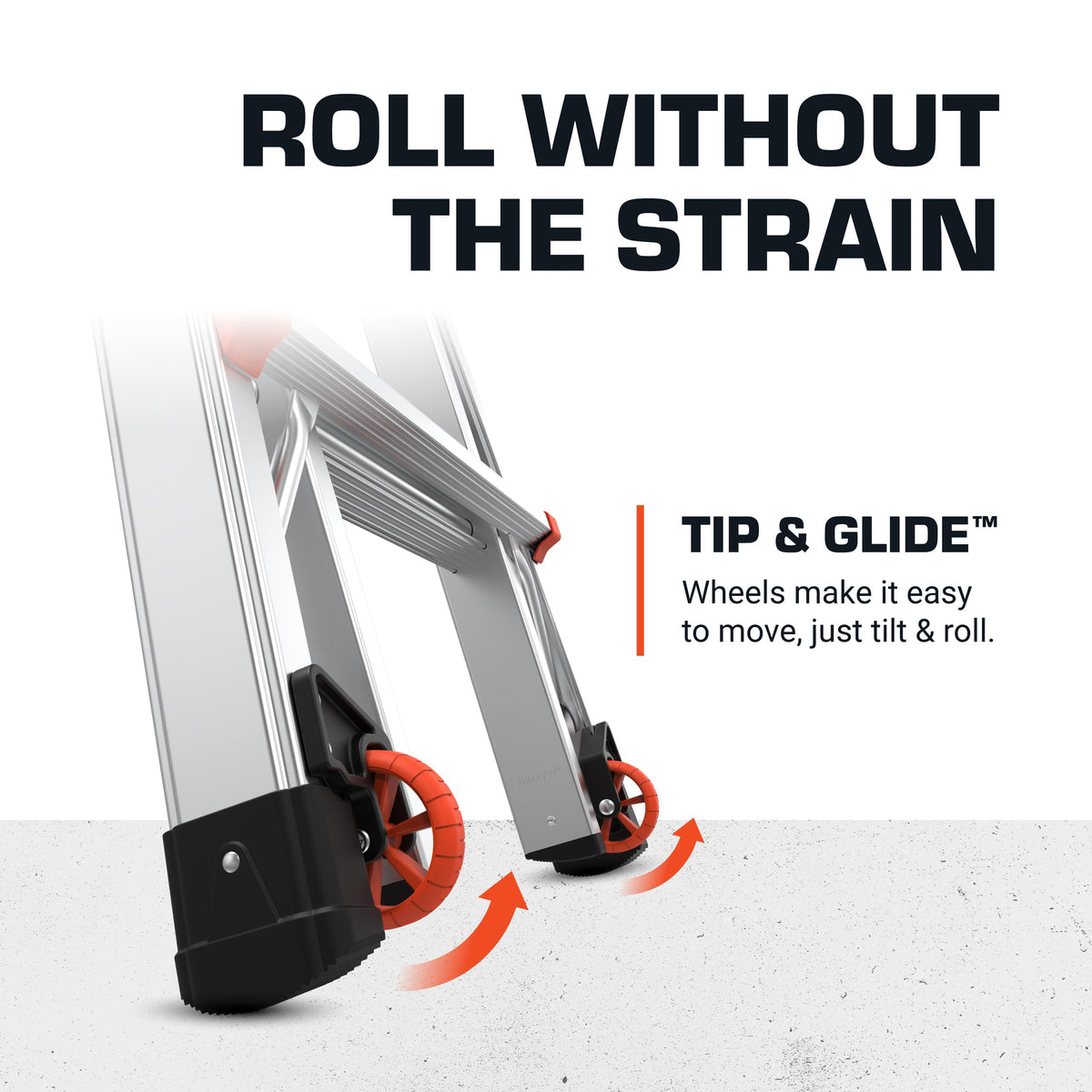 Little Giant Ladders, Velocity with Wheels, M17, 17 Ft, Multi-Position Ladder, Aluminum, Type 1A, 300 lbs Weight Rating, (15417-001)
