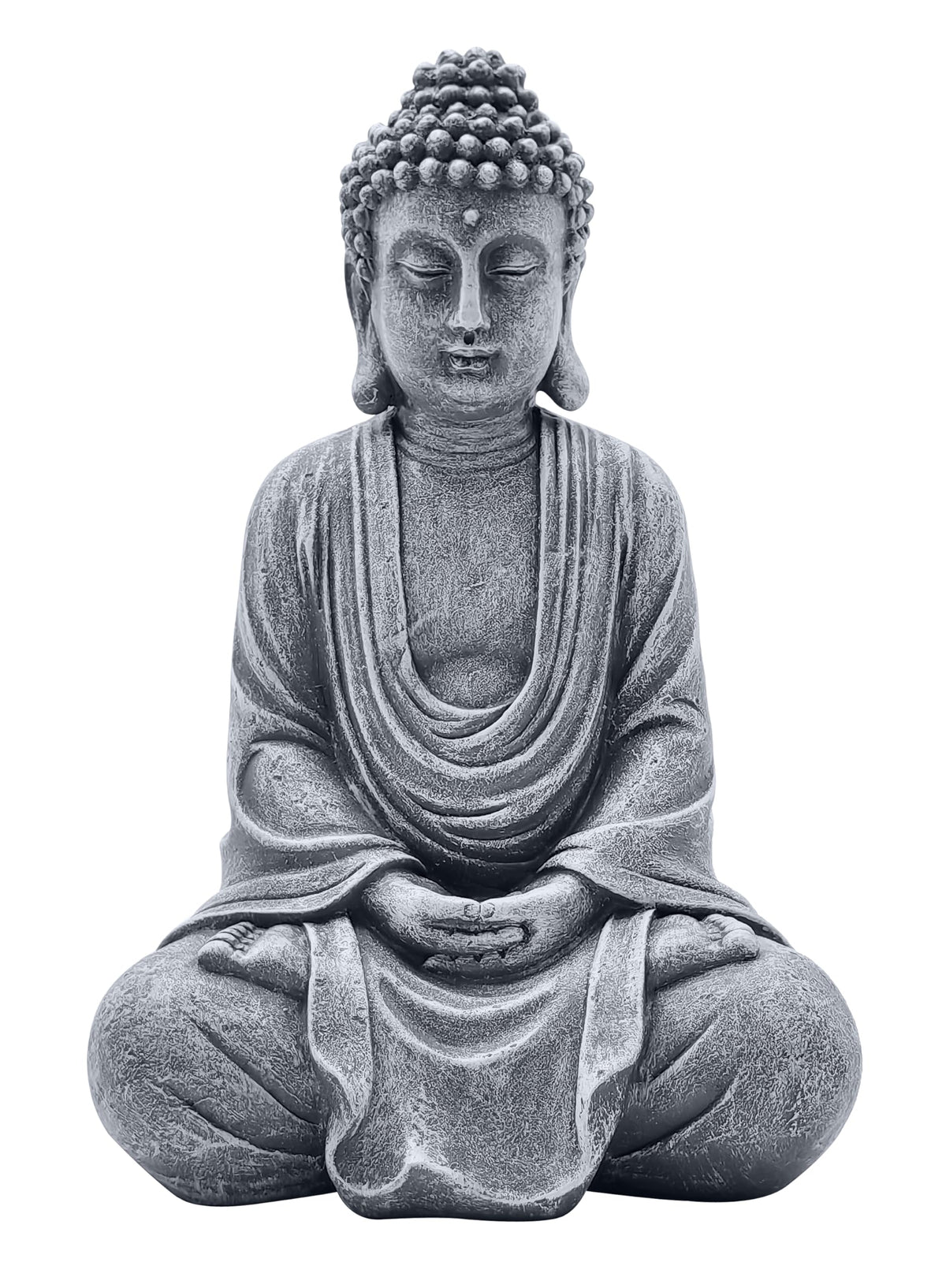 Goodeco 11.4" Meditating Buddha Statue Home Decor - Meditation Gifts for Room/Garden/Patio/Deck/Porch Yard Art Decoration, Zen Decor Buda Statues (Gray)