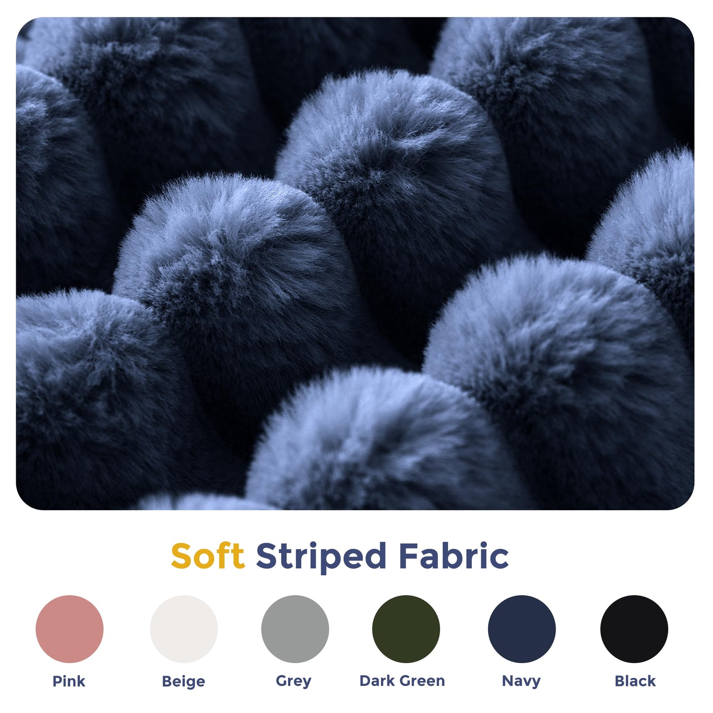 MAXYOYO Folding Sofa Bed, 2 in 1 Convertible Sofa to Lounger Comfy Faux Fur Bean Bag Chair for Adults, Floor Single Couch Chair with Handle, Couch Bed for Living Room Bedroom, Navy