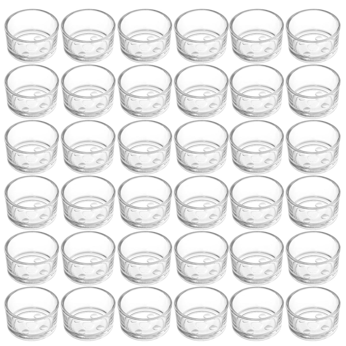 ZEAYEA Set of 36 Glass Tealight Candle Holder, Small Clear Votive Candle Holders for Weddings, Parties, Table Centerpieces, Dinner, Home Decoration, Candle Mould
